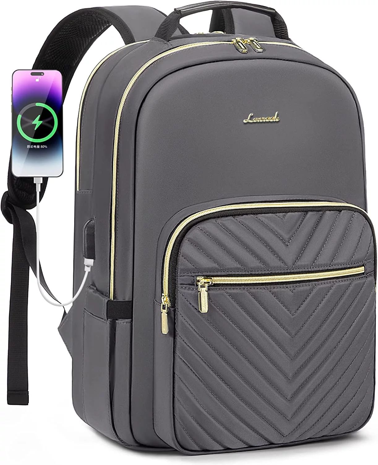 LOVEVOOK Women Laptop Backpack 15.6", Quilted Travel Backpack Teacher Backpack Nurse Bag College ... | Walmart (US)