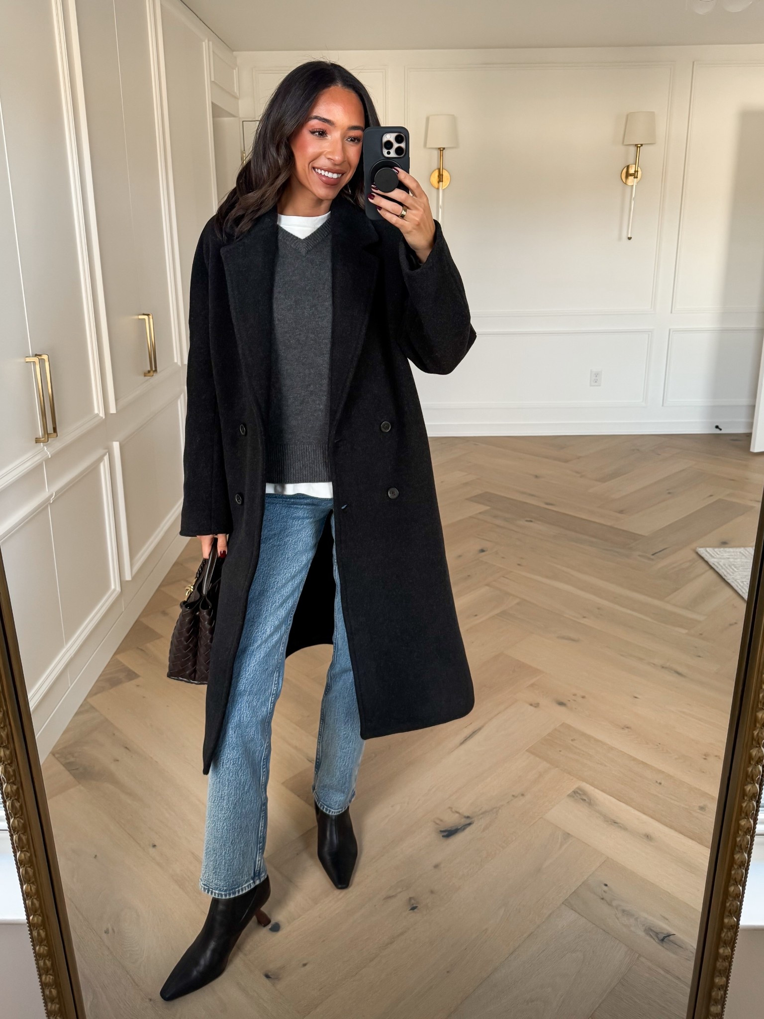winter casual outfit 🩶 size Small cashmere sweater, S oversized tee (perfect length for layering), 26 long jeans (pre-bump), Small wool/cashmere coat 

Winter outfit
Winter fashion
Wool coat 
Winter coat 
Jeans
Denim

#LTKSeasonal #LTKFindsUnder100