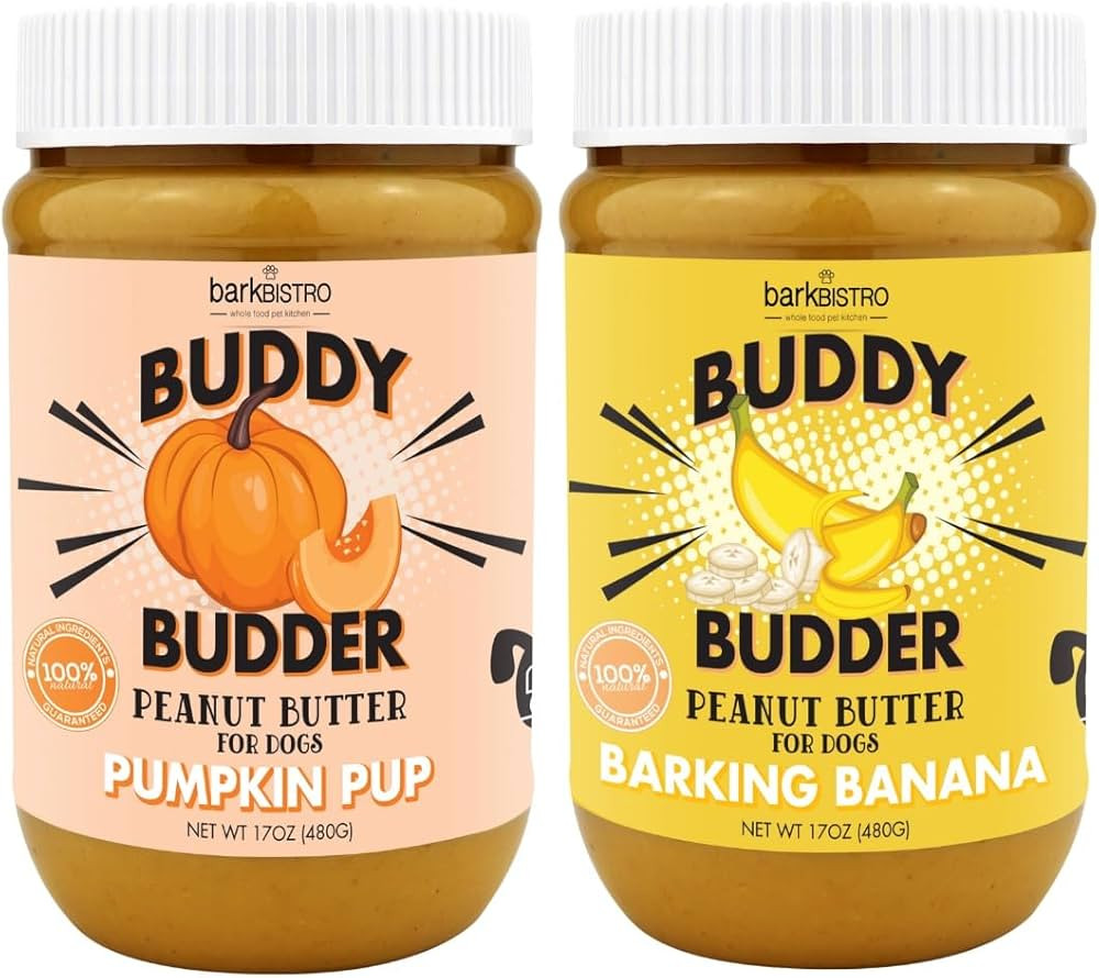 BUDDY BUDDER BARKIN' Banana Pumpkin PUP, Dog Peanut Butter, Healthy Dog Treats, Peanut Butter Dog... | Amazon (US)