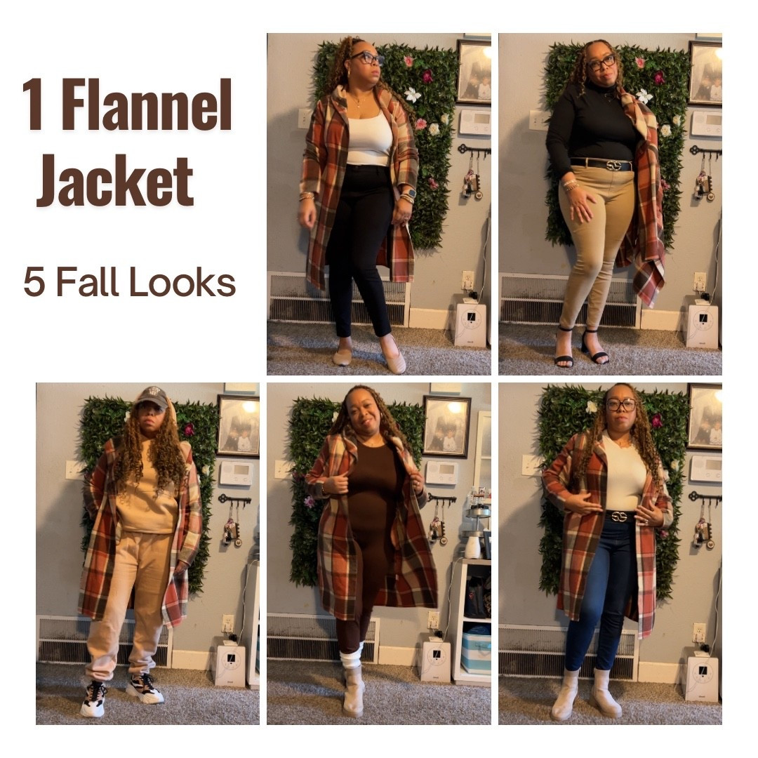 When the fall flannel hits and your song comes on 😄🍂
This jacket had me feeling all the cozy + confident vibes — so here’s 1 jacket, 5 looks while I dance my way through ‘The Chant’ by Jackie Hill Perry 🎶
Fashion, faith, and a little goofiness — that’s the vibe!”
Linked the jacket and a few mix-and-match pieces below so you can recreate your own version of these looks 👇🏽”*

#LTKFall #LTKStyle #LTKFashion #FallOutfitInspo #LTKFinds #OOTD #FallStyle #LTKLife

#LTKFindsUnder50 #LTKPlusSize #LTKSeasonal
