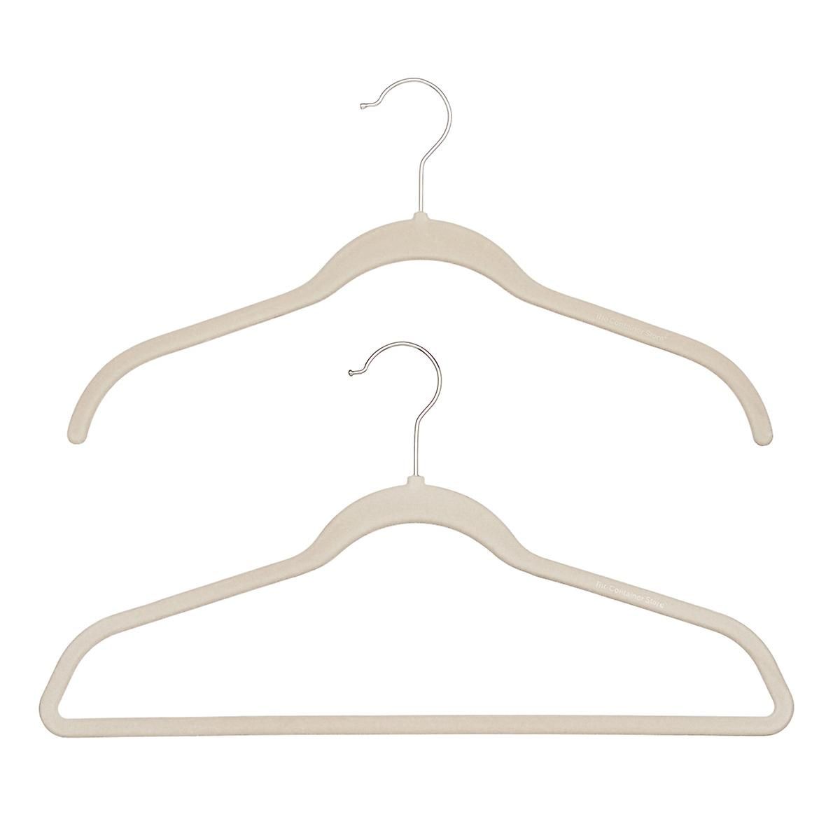 Taupe Premium Non-Slip Velvet Hangers Pkg/10 | The Container Store