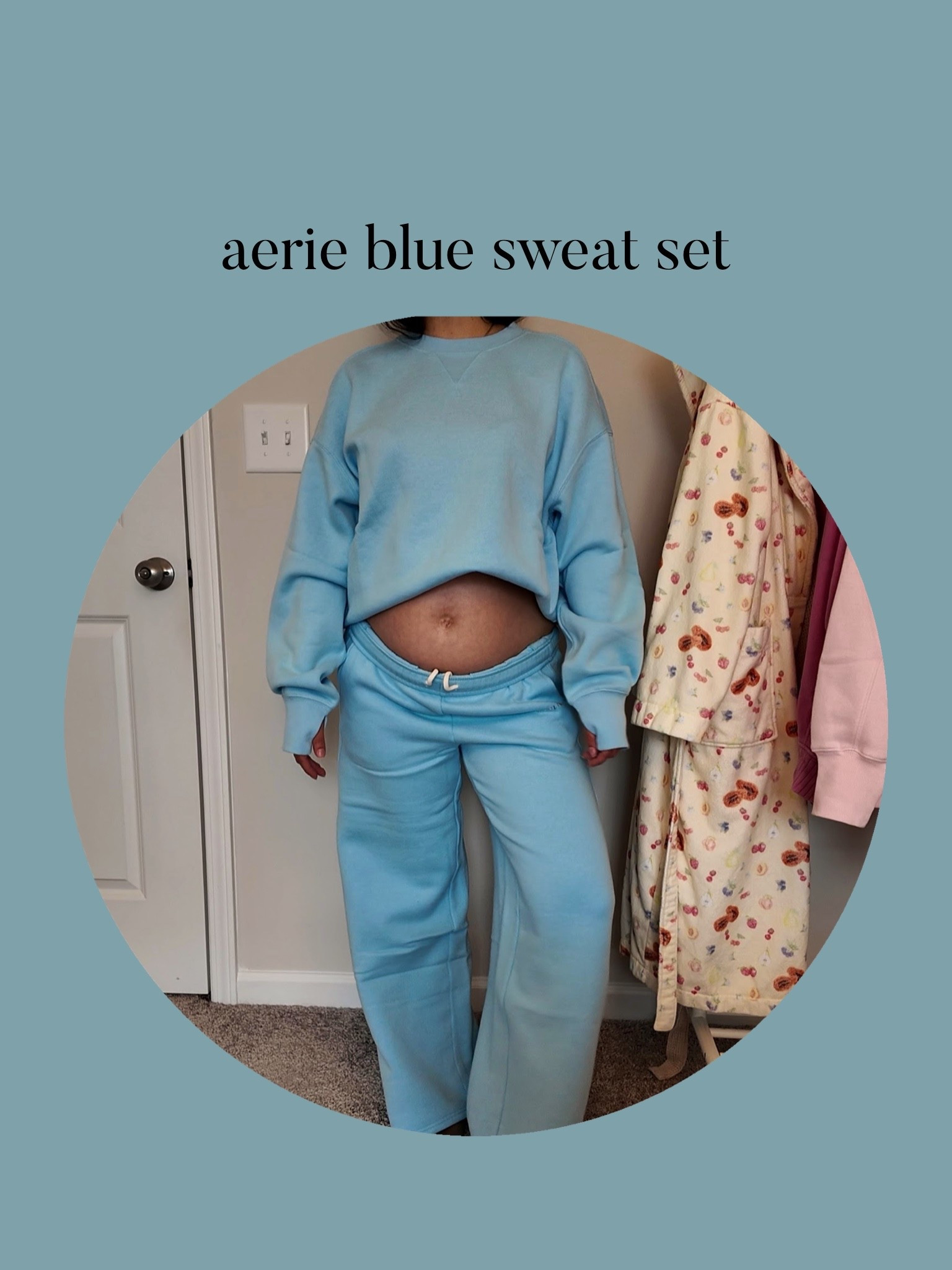 Aerie cloud fleece sweatshirt (s)
Aerie cloud fleece trousers (s short)
@Aerie 

#LTKSaleAlert #LTKPetite #LTKBump