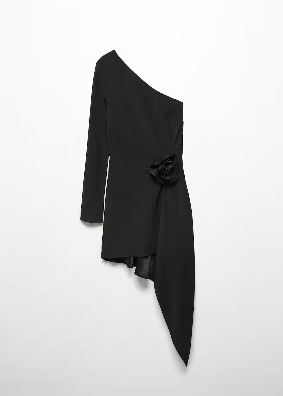 Asymmetric bow dress -  Women | Mango United Kingdom | MANGO (UK)