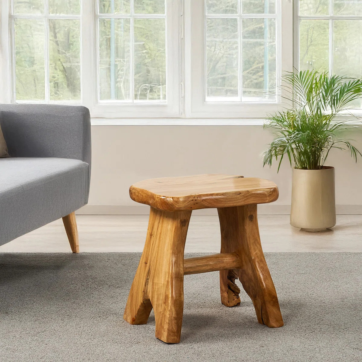 Minnick Solid Wood Accent Stool | Wayfair North America