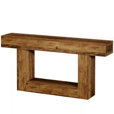 63" Farmhouse 2-Tier Console Table | Wayfair North America