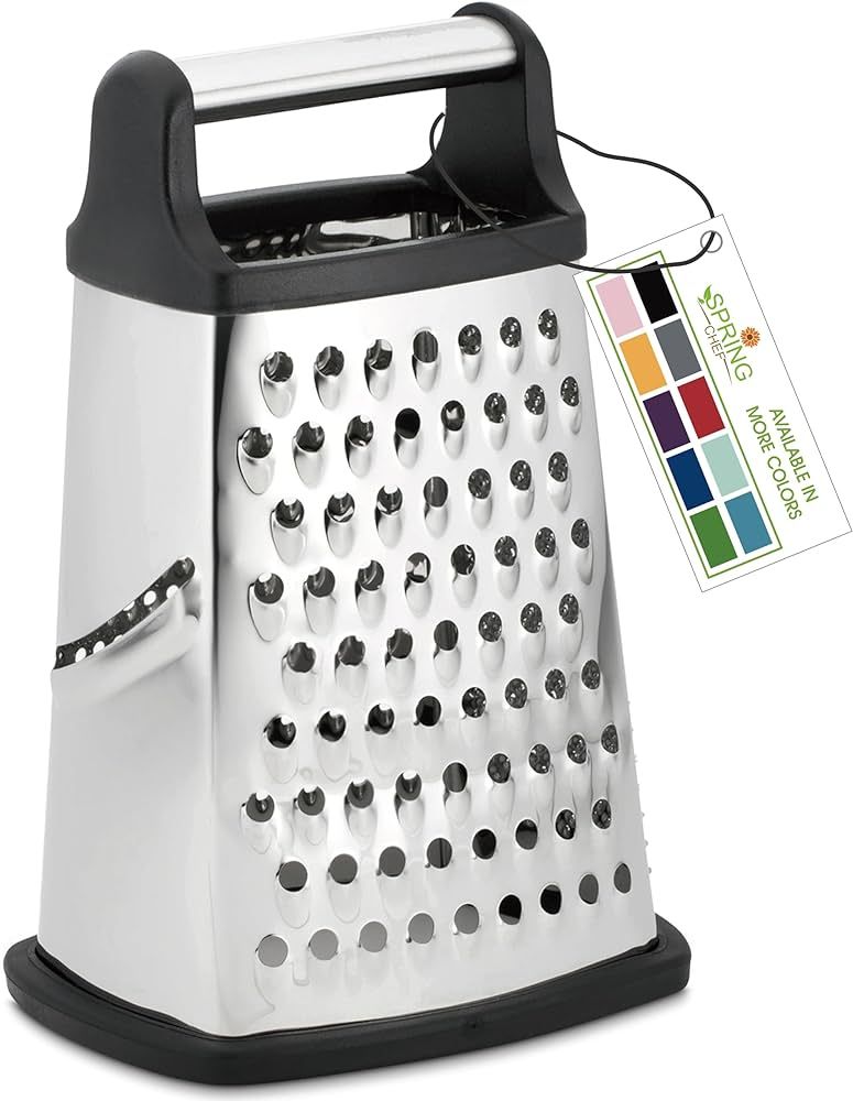 Professional Cheese Grater - Stainless Steel, XL Size, 4 Sides - Perfect Box Grater for Parmesan ... | Amazon (US)