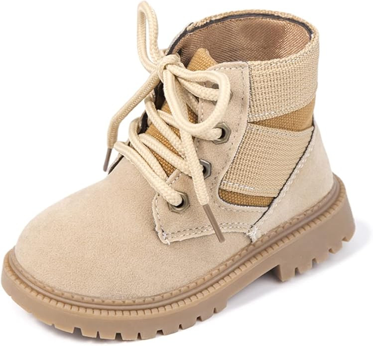 KIDSUN Toddler Boys Girls Boots Kids Work Boots Winter Snow Boots Lace Up Hiking Outdoor Boots (T... | Amazon (US)