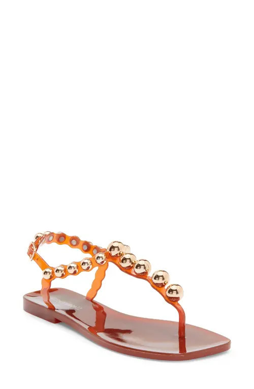 Jeffrey Campbell Plated Embellished Sandal in Orange Gold at Nordstrom, Size 7 | Nordstrom
