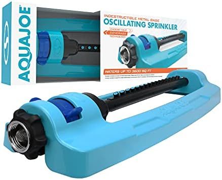 Aqua Joe SJI-OMS16 Indestructible Metal Base Oscillating Sprinkler with Adjustable Spray, 3600-Sq... | Amazon (US)