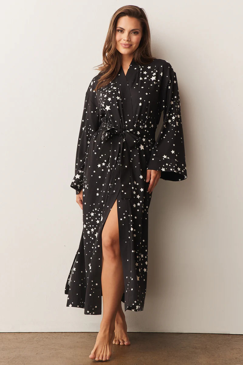KAIA KIMONO ROBE | BLACK STARS | MASONgrey