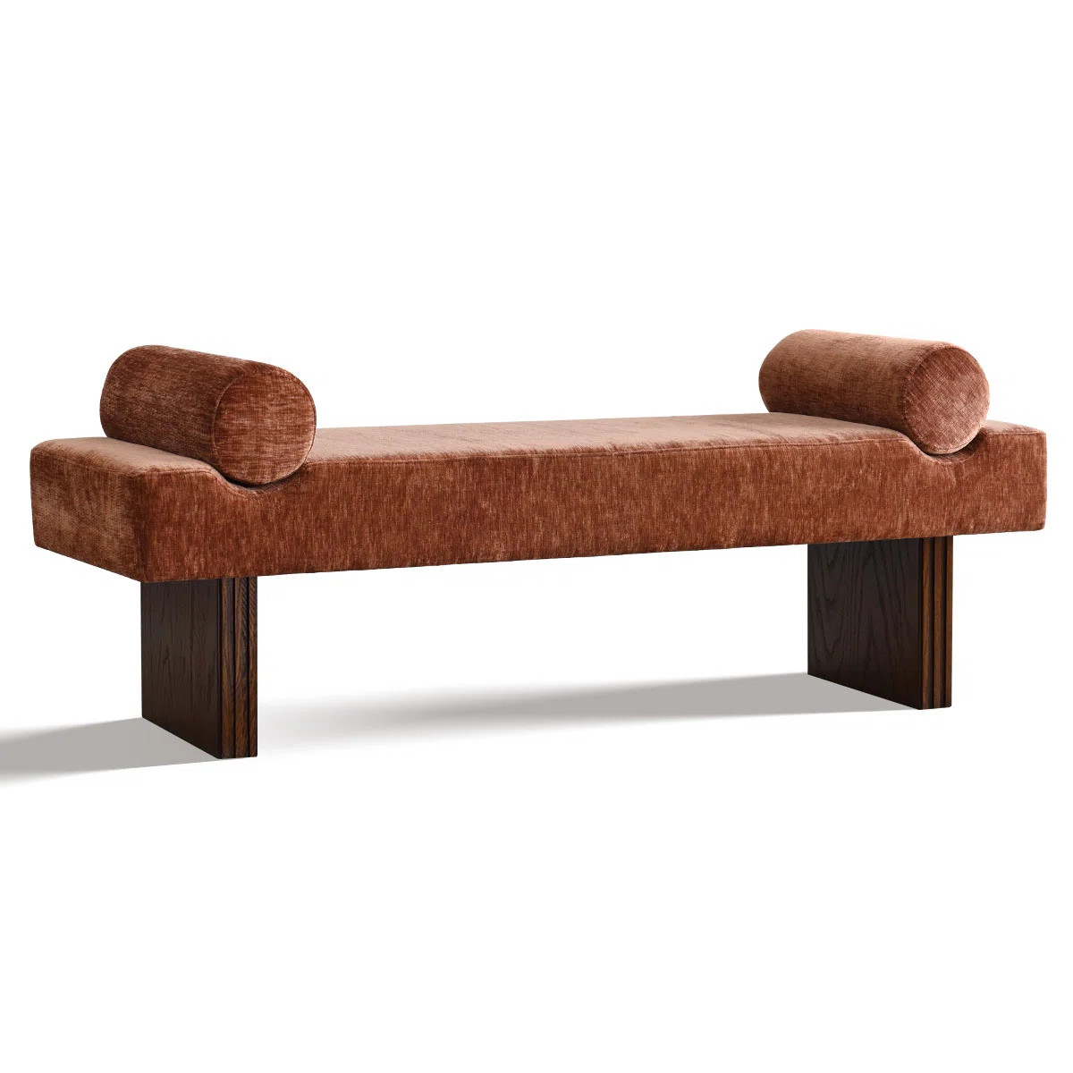 60" W Chenille Upholstered Bench | Wayfair North America