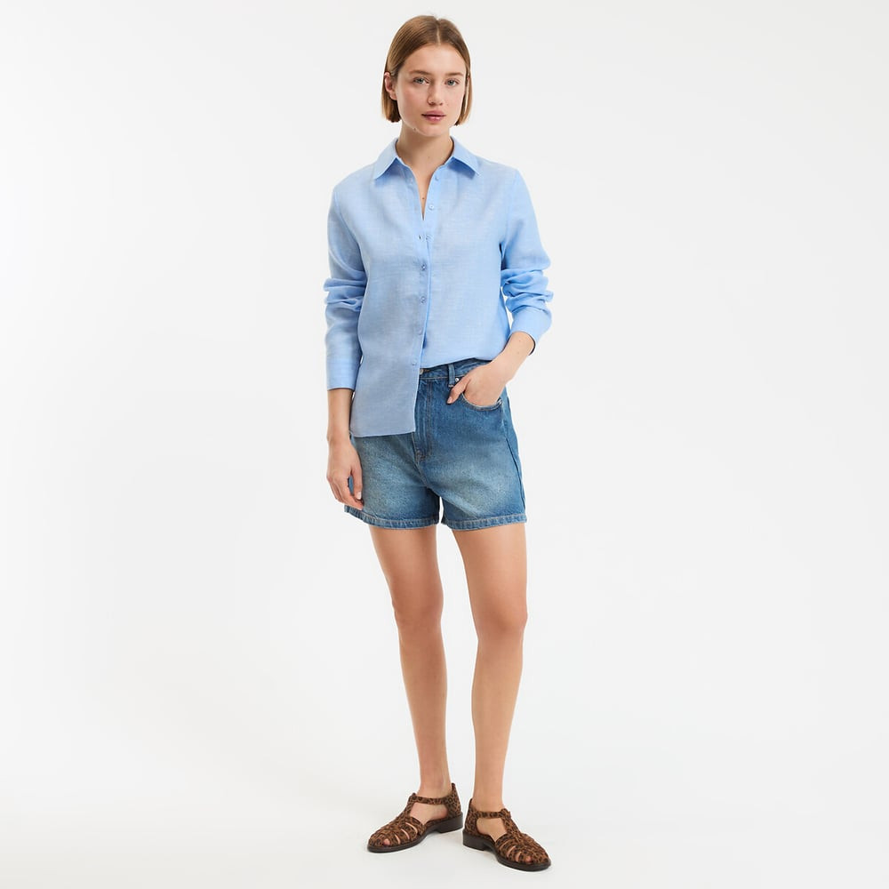 Linen Long Sleeve Shirt | La Redoute (UK)