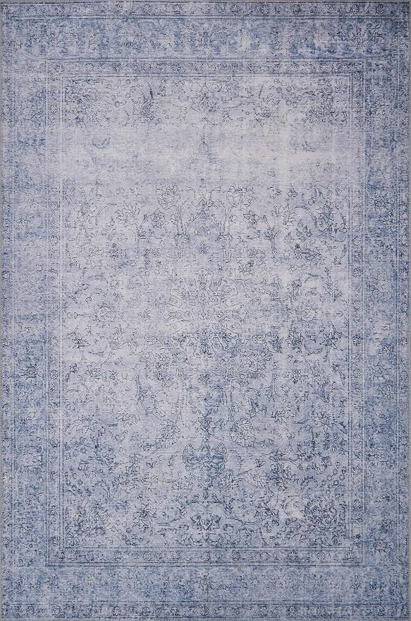 Loloi Loren Collection LQ-09 Slate 7'-6" x 9'-6" Area Rug | Amazon (US)