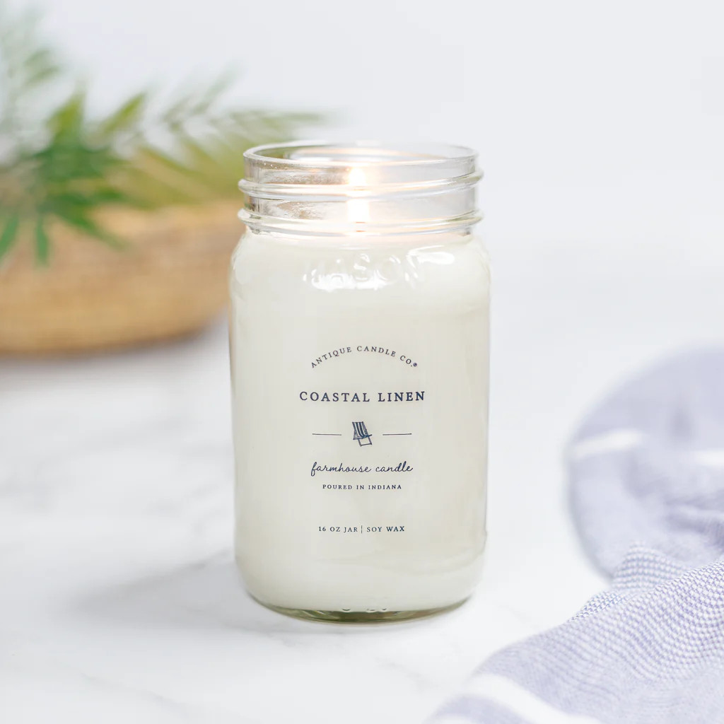 Coastal Linen 16 oz candle | Antique Candle Co.