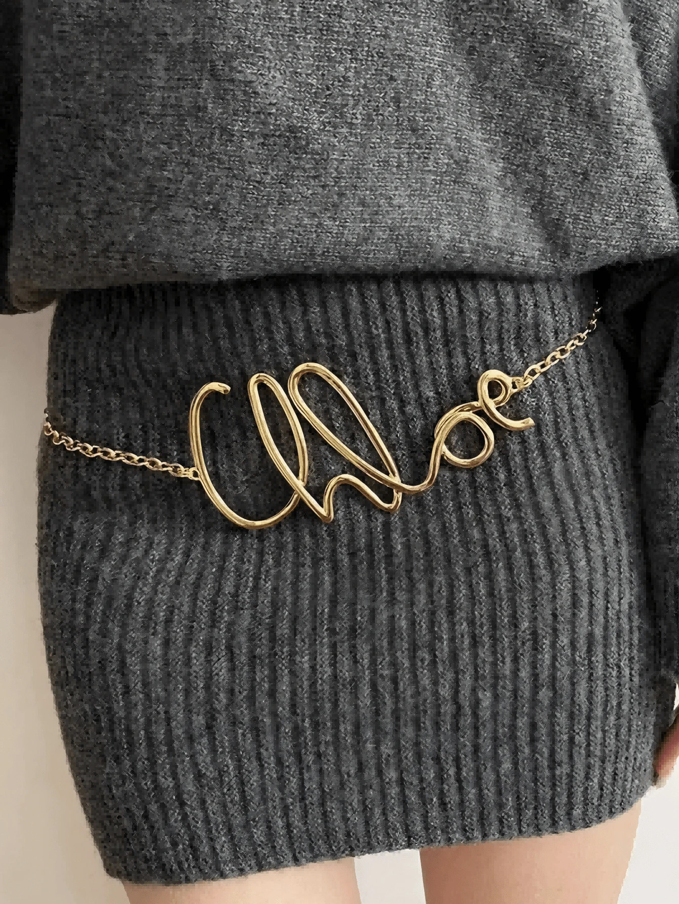Retro Elegant Letter Waist Chain For Women Girls Metal Daily Autumn Winter Waist Chain Clothing Accessories Gifts | SHEIN