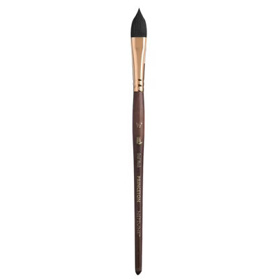 Princeton Neptune Oval Wash Brush, Synthetic Bristles, Short Handle Watercolor Paintbrush, Dark Wood, Size 1/2 inch, 1 Count | Target
