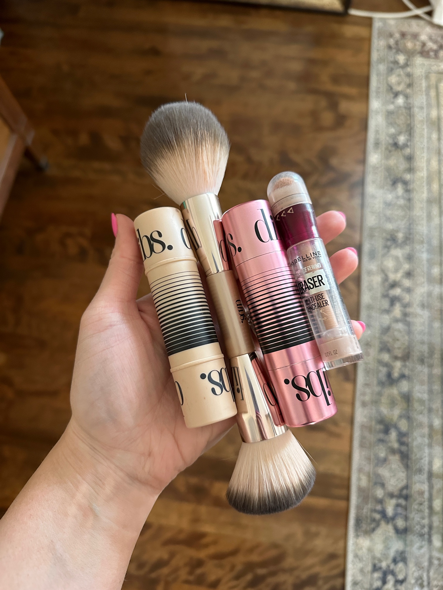 The fastest mom-mode makeup

Dubs duo shades I use: 1.5 + 2 (love this blush)
Glowtour: pink cosmos
Their brush is a must!
Maybelline instant age rewind eraser: 110

#LTKBeauty #LTKFamily #LTKKids