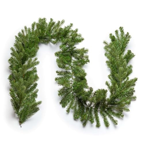 KING OF CHRISTMAS 9ft Artificial Christmas Garland Unlit, Cypress Spruce Xmas Garland, Indoor and Outdoor Christmas Garlands for Decoration of Table, Fireplace, Mantle, Window, Stairs | Amazon (US)