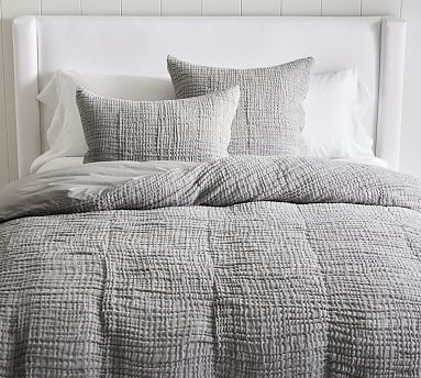 Gray Cloud Cotton/Linen Duvet Cover, King/Cal. King | Pottery Barn (US)