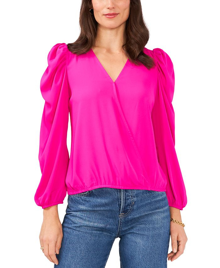 Petite Puff-Sleeve Top | Macys (US)