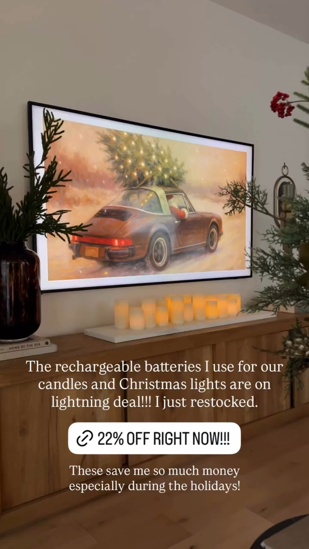 The rechargeable batteries I use for our candles and Christmas lights are on lightning deal!!! I just restocked.  These save me so much money especially during the holidays!