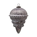 Creative Co-Op 8-1/2"H Finial, Distressed Brown Finish Glass Ornaments, Multi | Amazon (US)