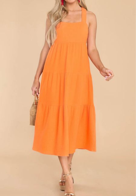 #summerdress #orangedress

#LTKstyletip #LTKsalealert #LTKunder100