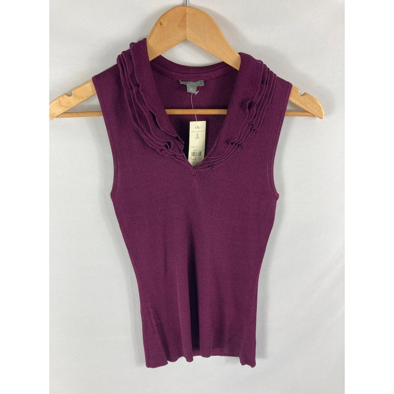 Ann Taylor Women's Blouse - Purple - S | Depop US