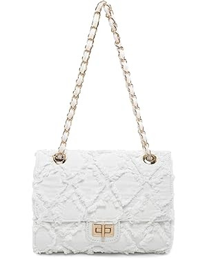 MKP Women Small Shoulder Bags Quilted Crossbody Distressed Jean Denim Purse Evening Bag Clutch Ha... | Amazon (US)