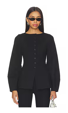 ALIGNE Bonnie Ponte Waisted Blazer in Black from Revolve.com | Revolve Clothing (Global)