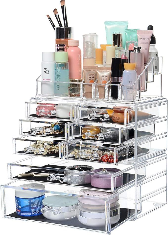 SortWise™ Detachable Acrylic Cosmetic Makeup Organizer and Jewelry Storage Case Display 8 Drawe... | Amazon (CA)