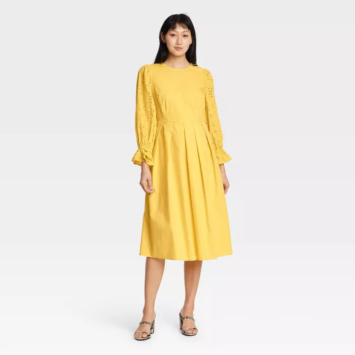 Women's Balloon Long Sleeve A-Line Dress - Who What Wear™ | Target