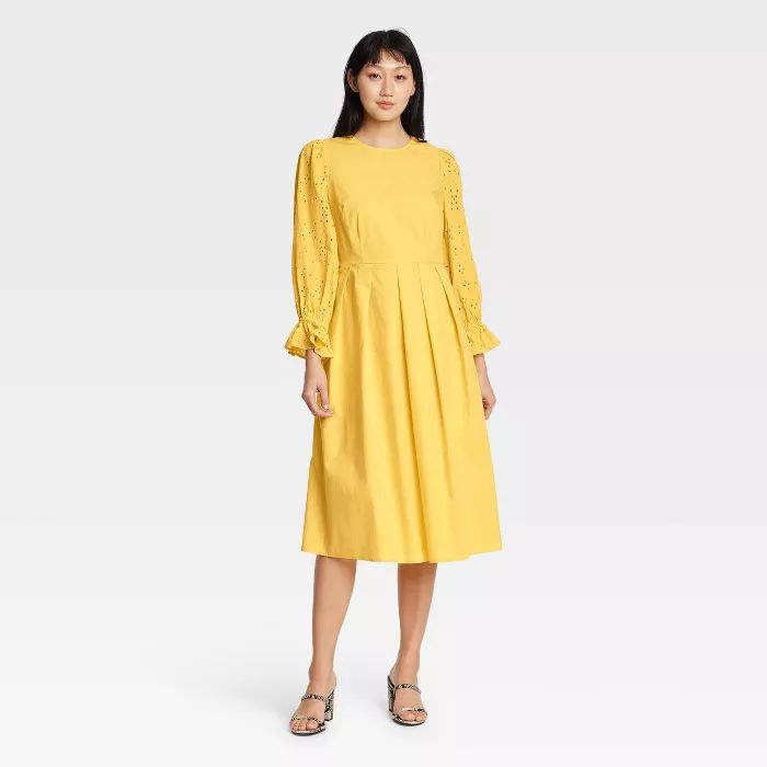 Women's Balloon Long Sleeve A-Line Dress - Who What Wear™ | Target