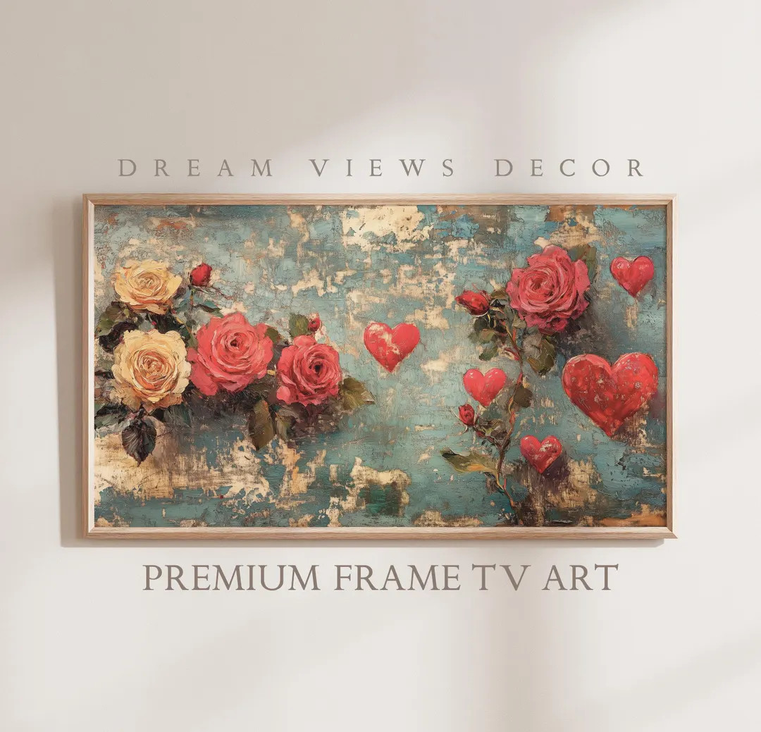 Valentine's Day Frame TV Art for Samsung Frame TV Valentines Day Romantic Art for Tv Valentines D... | Etsy (US)