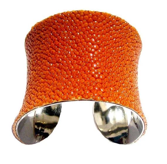 Bright Orange Stingray Cuff Bracelet - by UNEARTHED | Etsy (US)