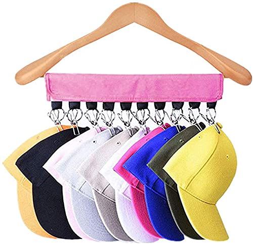 2 Pack Hat Organizer Holder for Hanger Cap Organizer Hanger,10 Large Baseball Cap Holder Clips to... | Amazon (US)