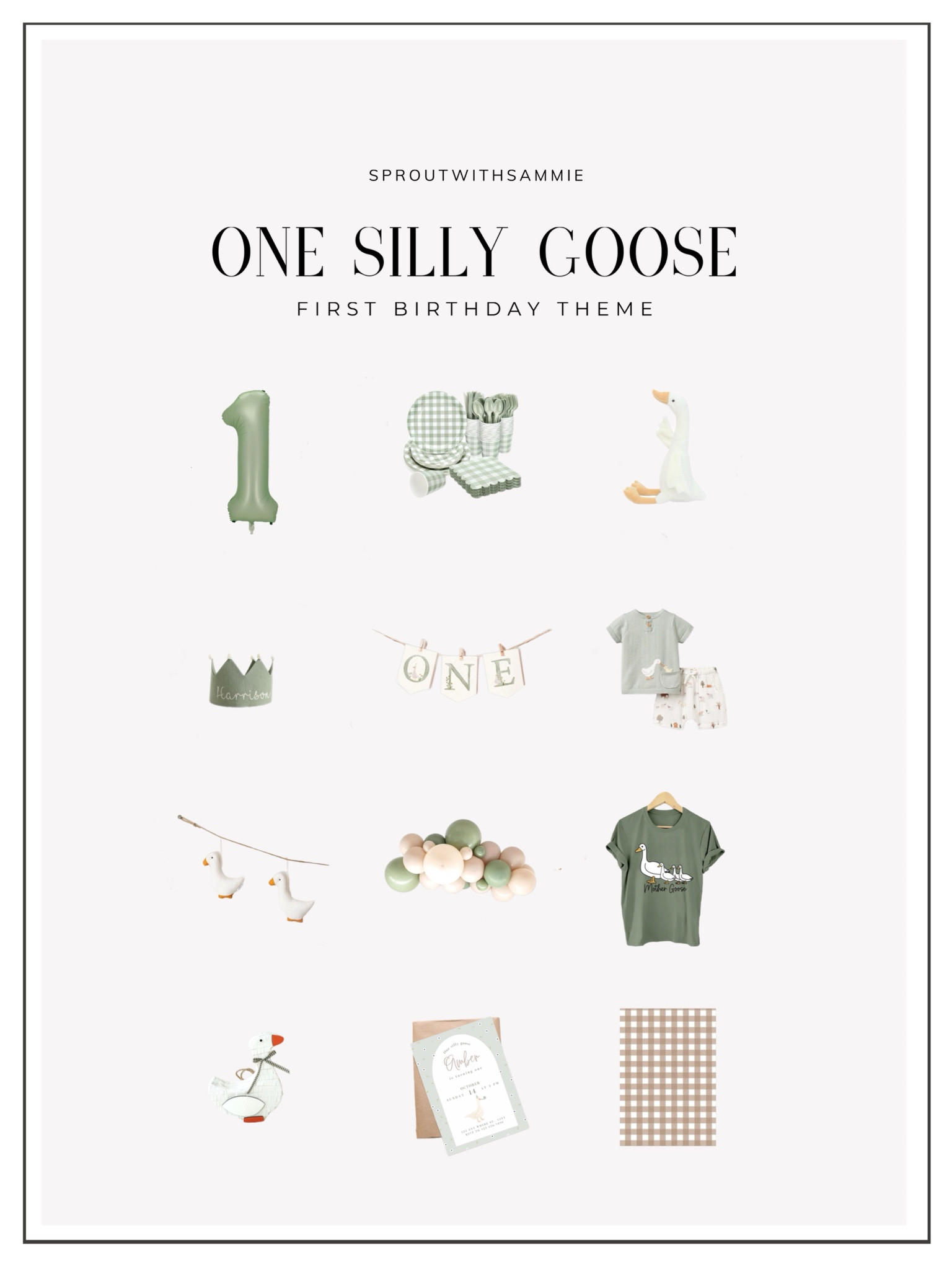 One Silly Goose First Birthday | 1st Birthday Theme | Birthday Party Decorations | Green Party Decor | Neutral Babyy

#LTKBaby #LTKParties #LTKFamily