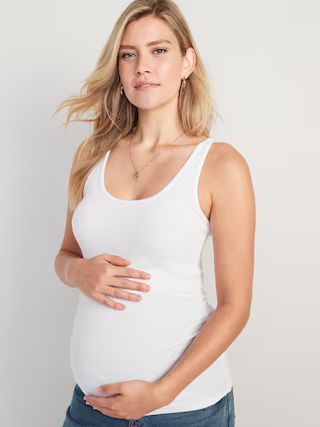 Maternity First-Layer Rib-Knit Side-Shirred Tank Top | Old Navy (US)