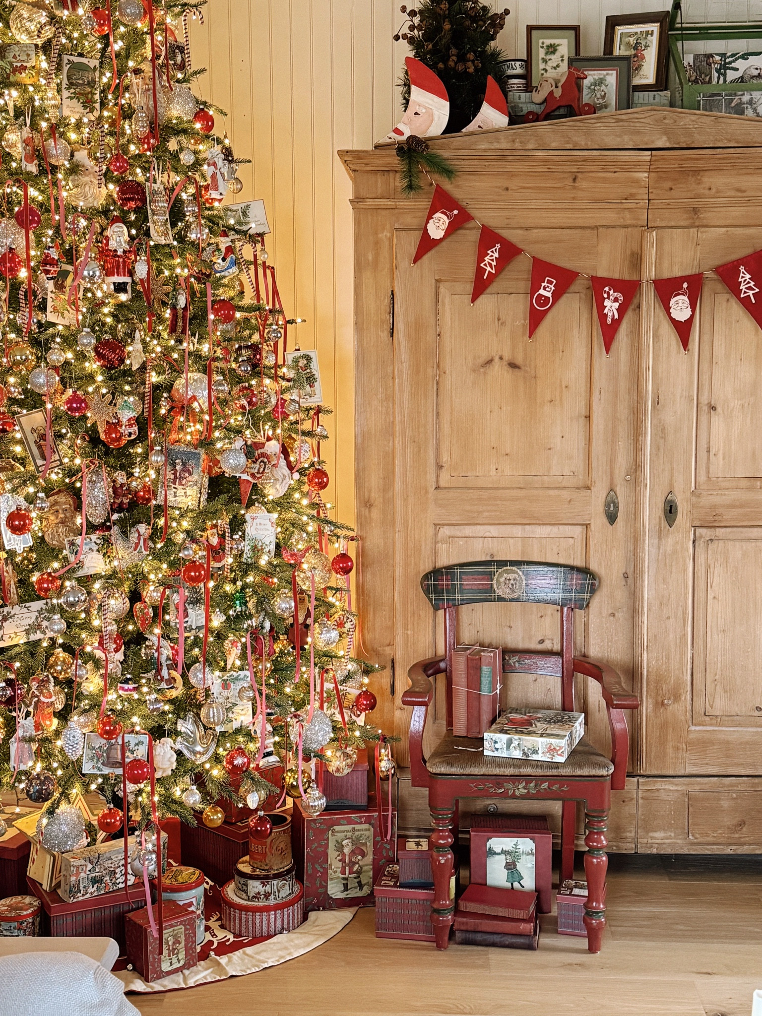 Cozy Christmas corner in the making. 

#LTKHome #LTKSeasonal #LTKHoliday