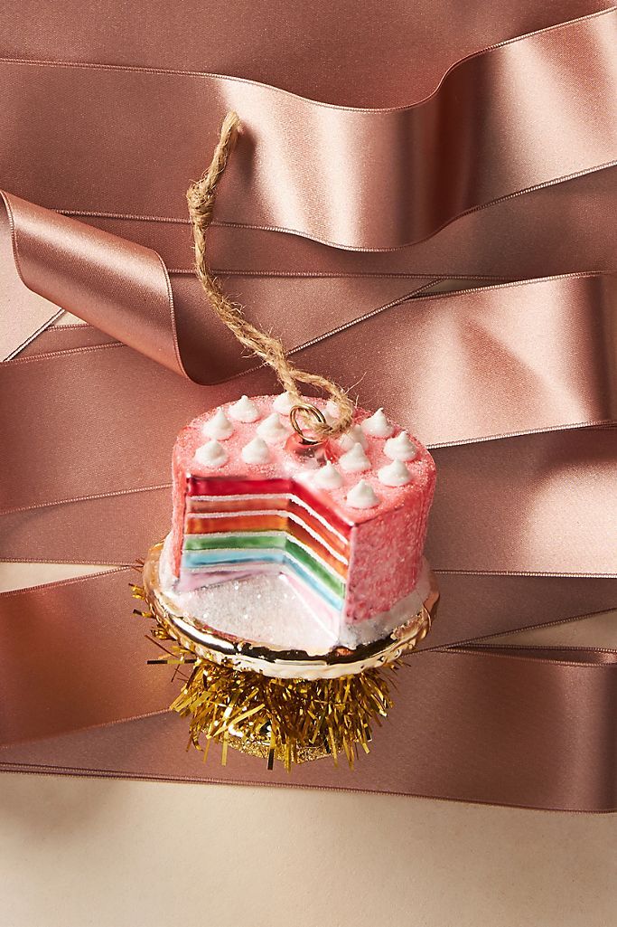 Rainbow Layer Cake Ornament | Anthropologie (US)