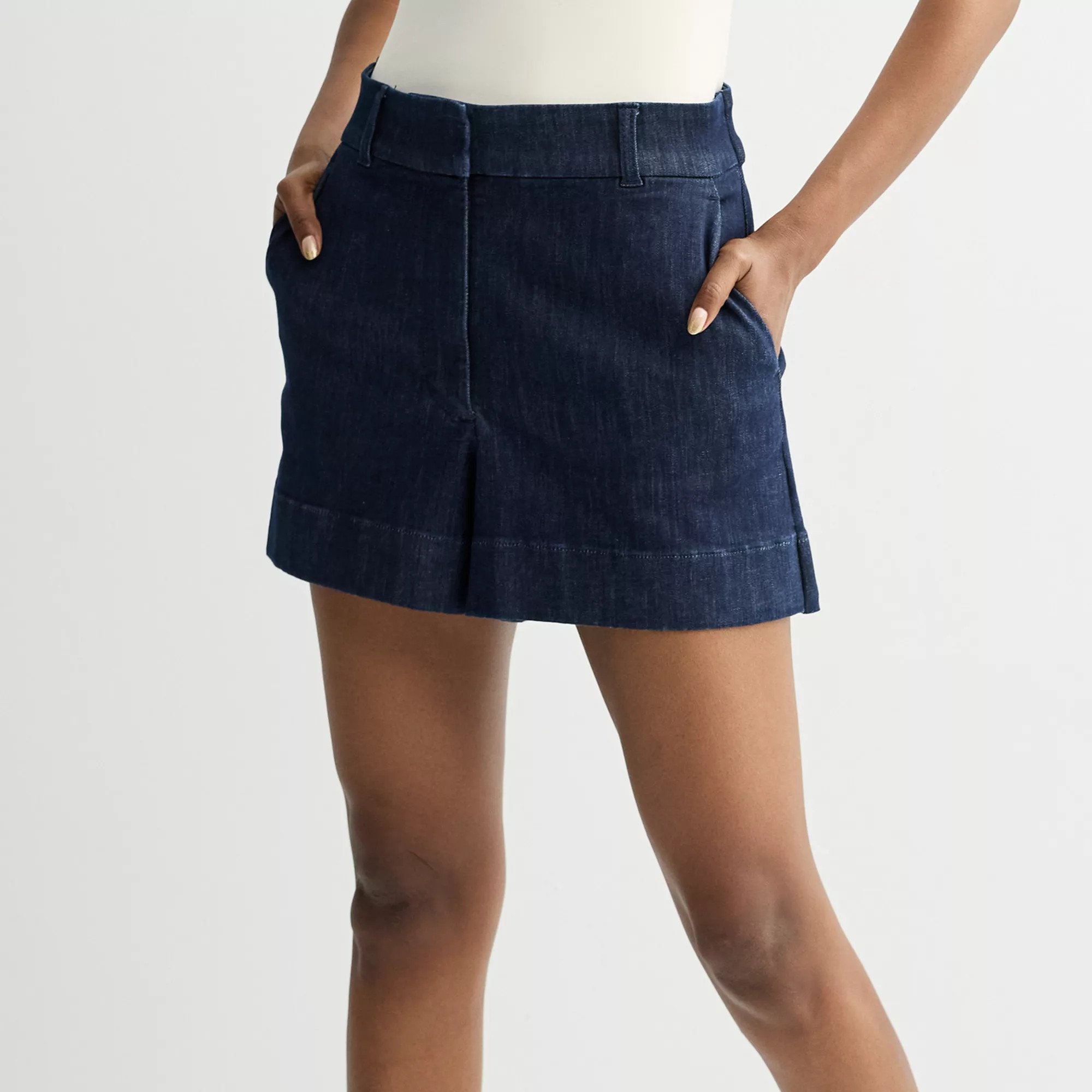 Women's Nine West High-Rise Clean Front Shorts | Kohl's