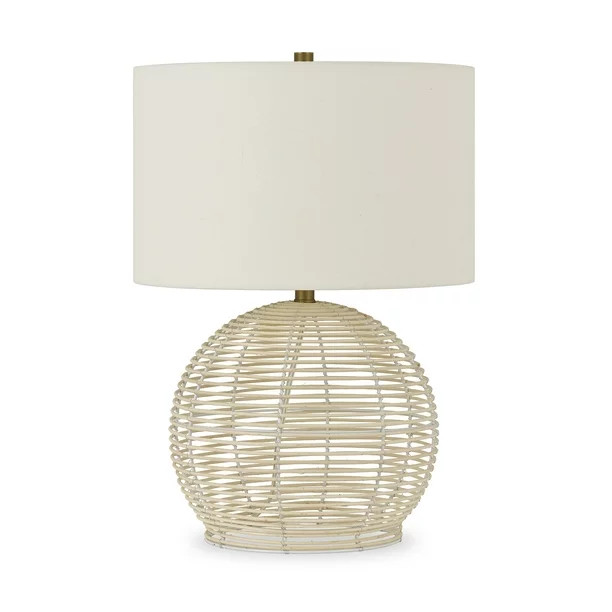 Woven Paths Coastal Rattan Bohemian Table Lamp - Walmart.com | Walmart (US)