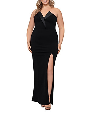 Betsy & Adam Strapless Tuxedo Gown | Bloomingdale's (US)