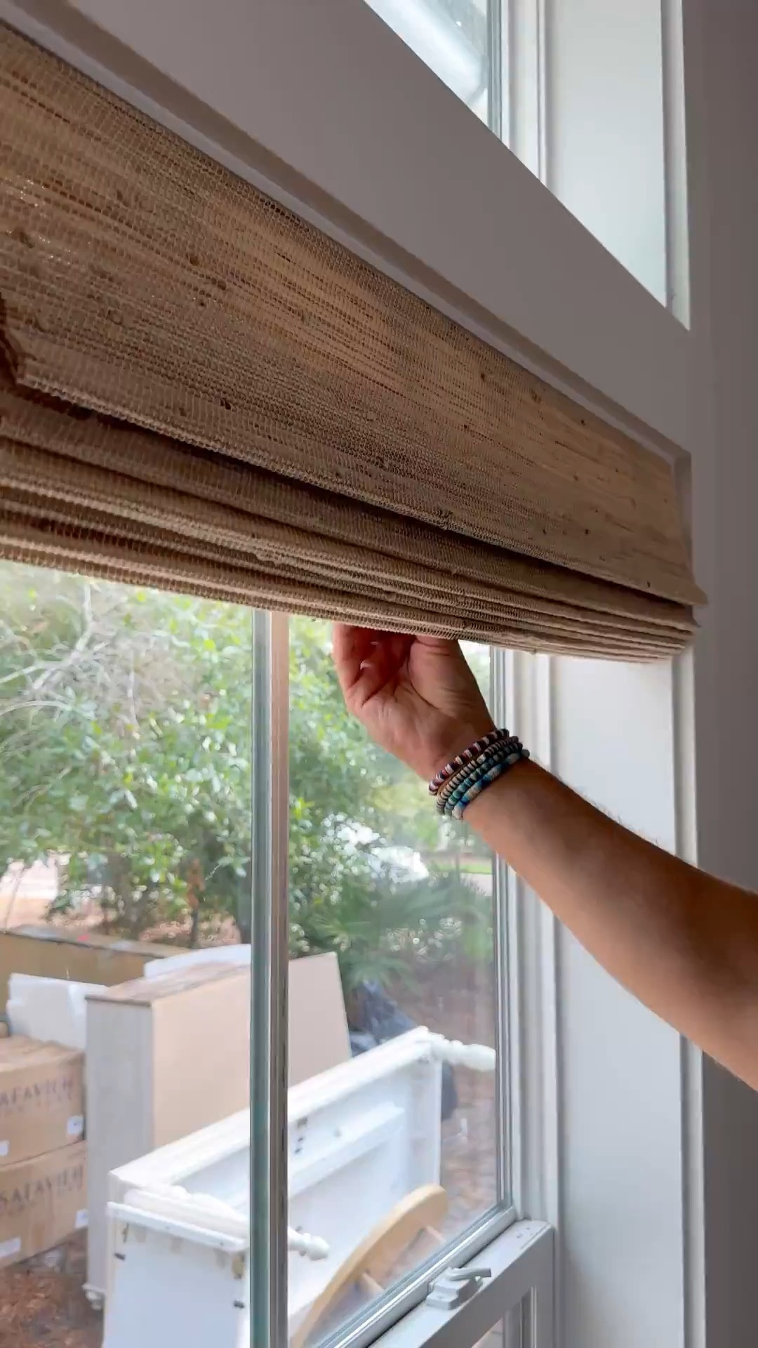 Amazon woven roman shades!! This is the beige color. Install is so easy and look as good as designer shades that are WAY more expensive!! 

#LTKHome