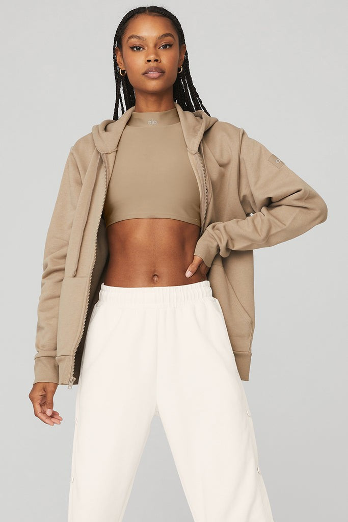 Everyday Full Zip Hoodie - Gravel | Alo Yoga (US)