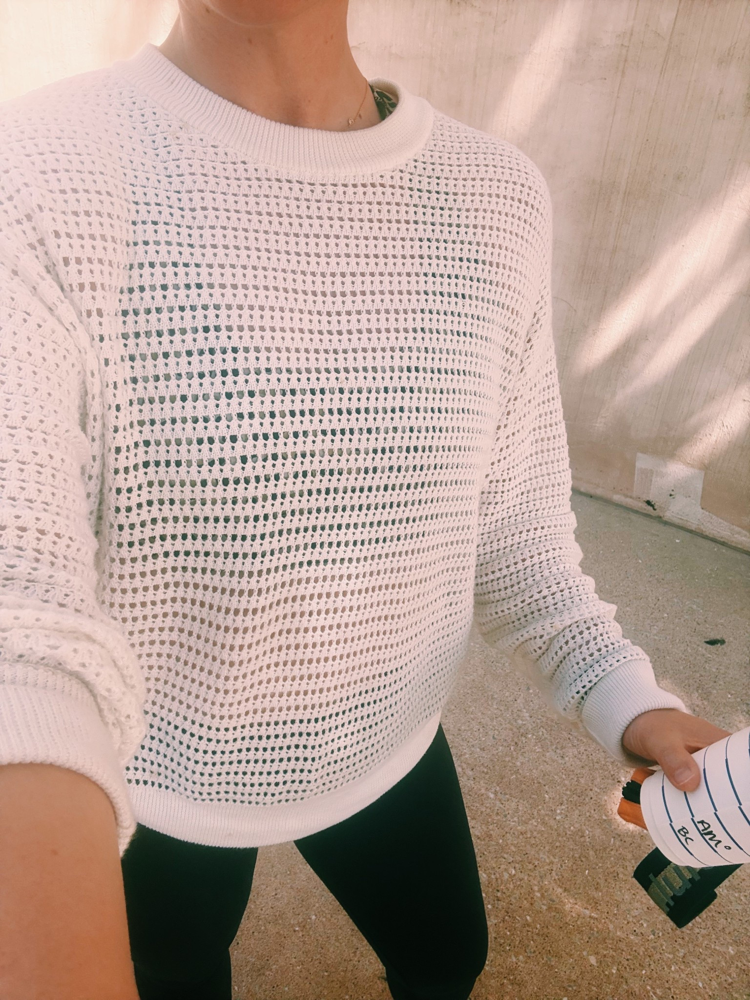 This open knit sweater has been on repeat for daily walks! Perfect for this time of year. I just throw it on over my sports bra, but love layering it over a shirt, too! 🤍

#LTKSeasonal #LTKActive