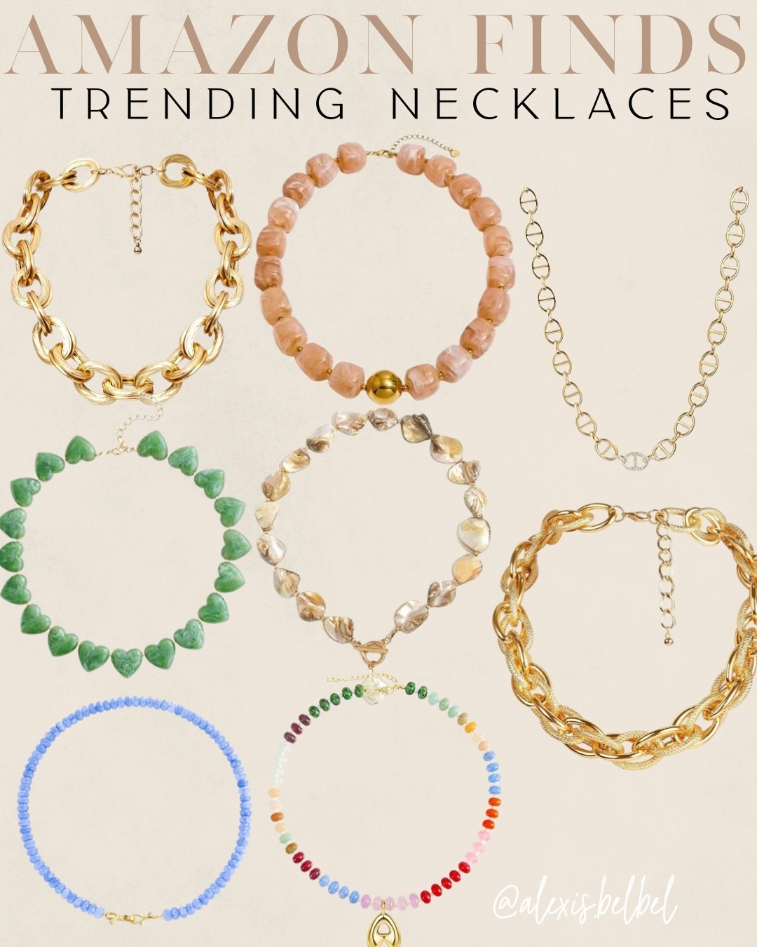 Amazon trending chunky necklaces so you don’t have to spend a lot. You can still get the stylish look.

#LTKvlog