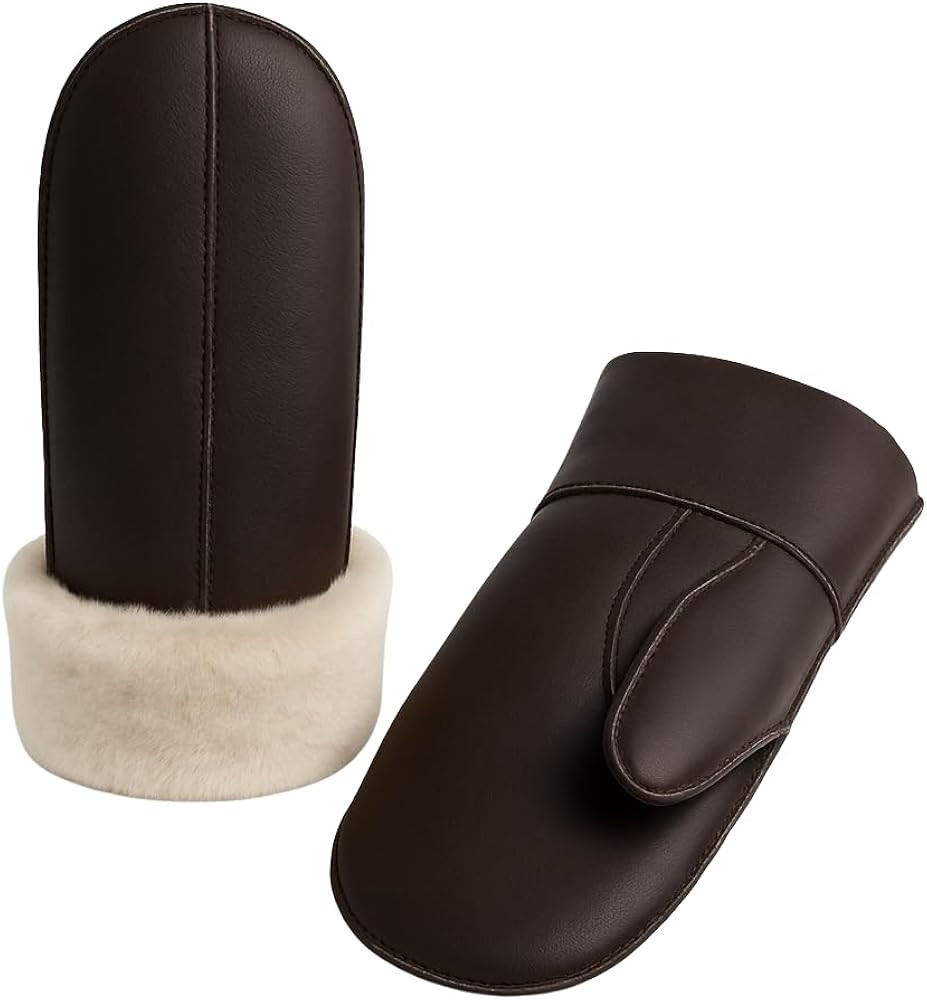 Women's Sheepskin Fur Mittens – LWG Certified Premium Shearling Leather Warm Cold Weather Winte... | Amazon (US)