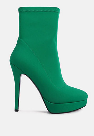Patotie Lycra High Heel Ankle Boots | Macy's