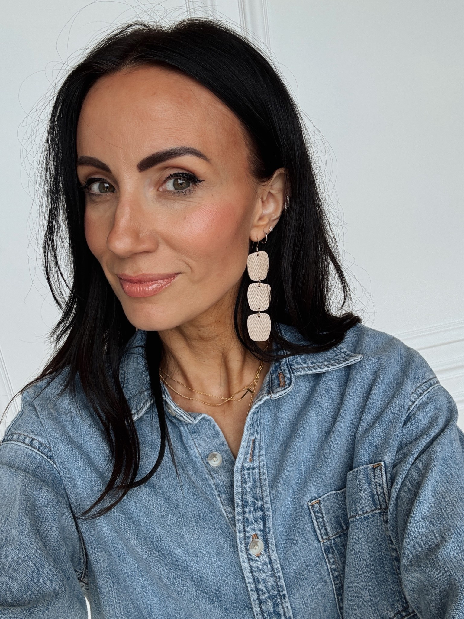 This weeks earring of the month looks good with denim and more. Only $22.